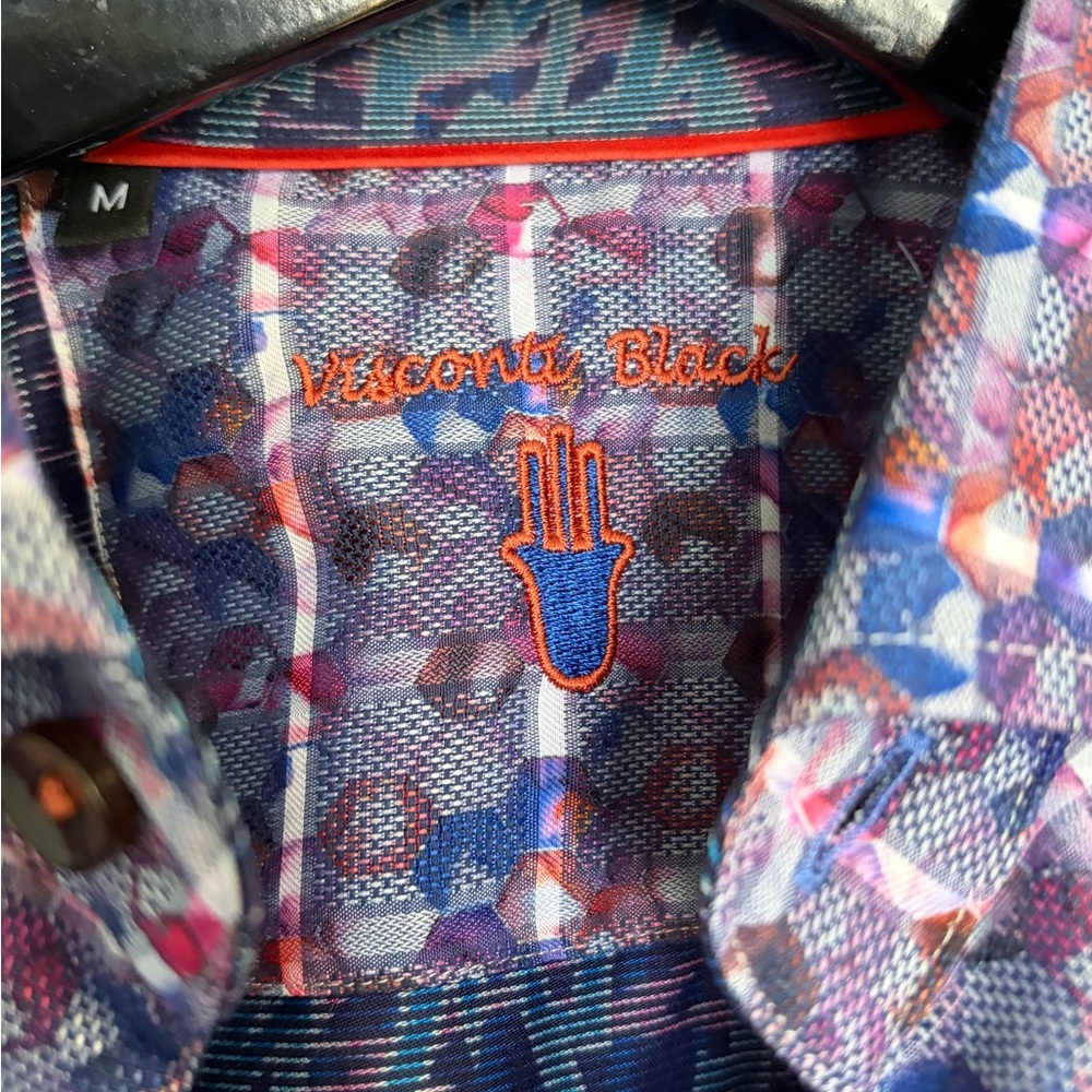 Stylish Men's Multicolor Patterned Button-Down Sh… - image 2